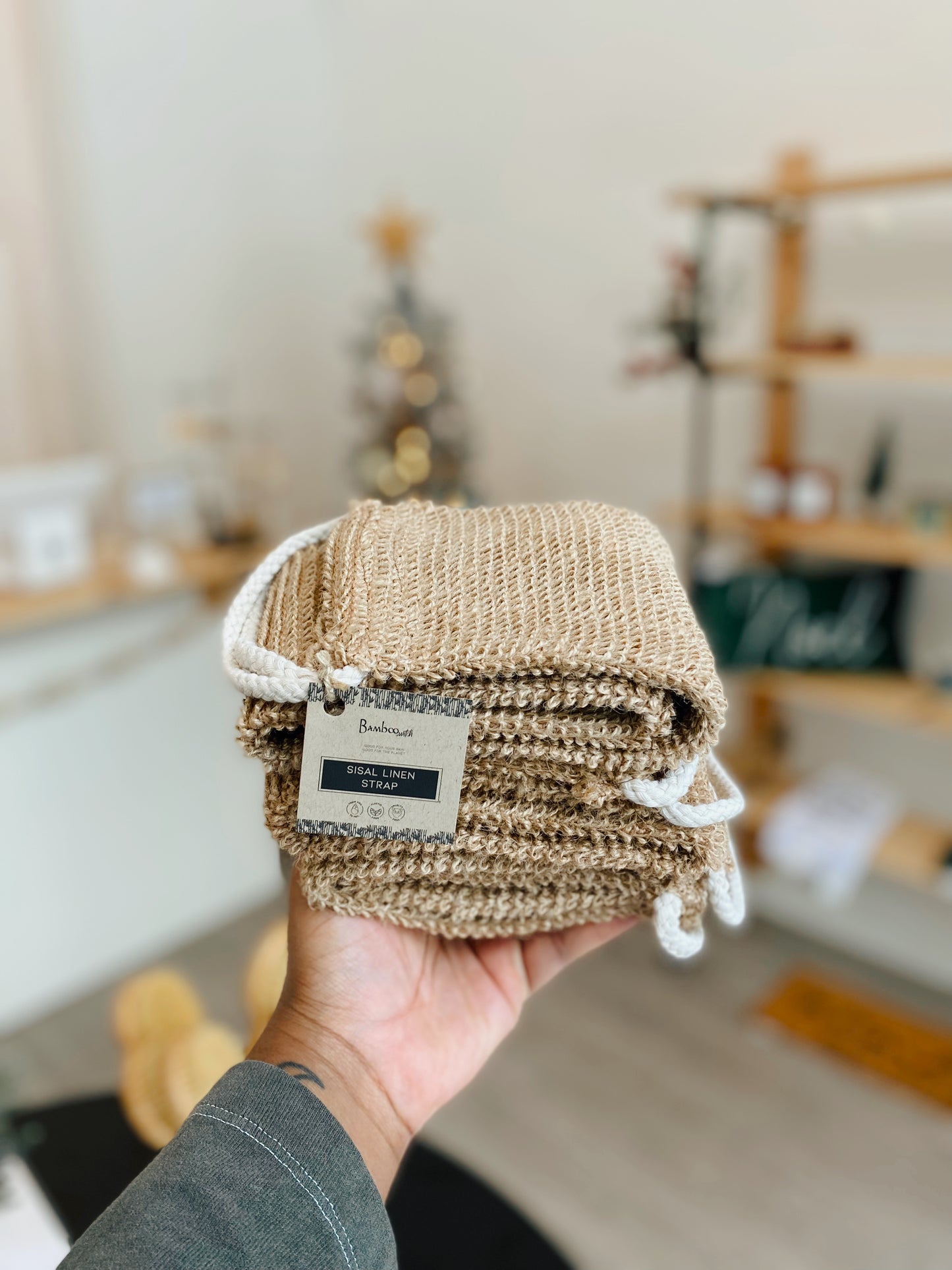 Sisal Linen Exfoliating Strap