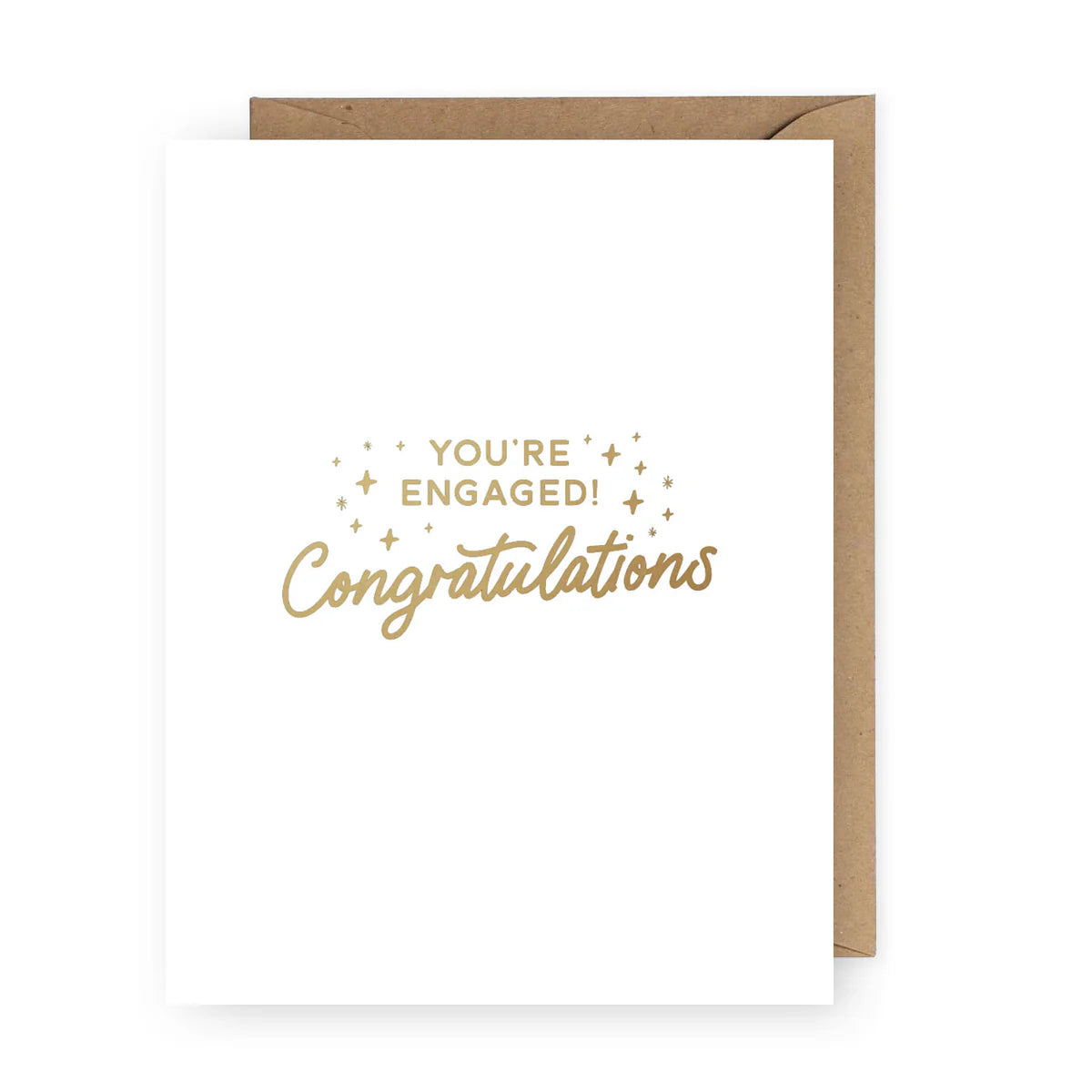 Engaged Gold Foil (Greeting Card)