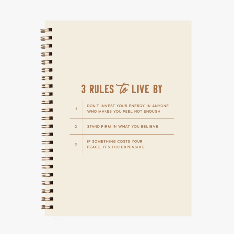 3 Rule to live by Journal