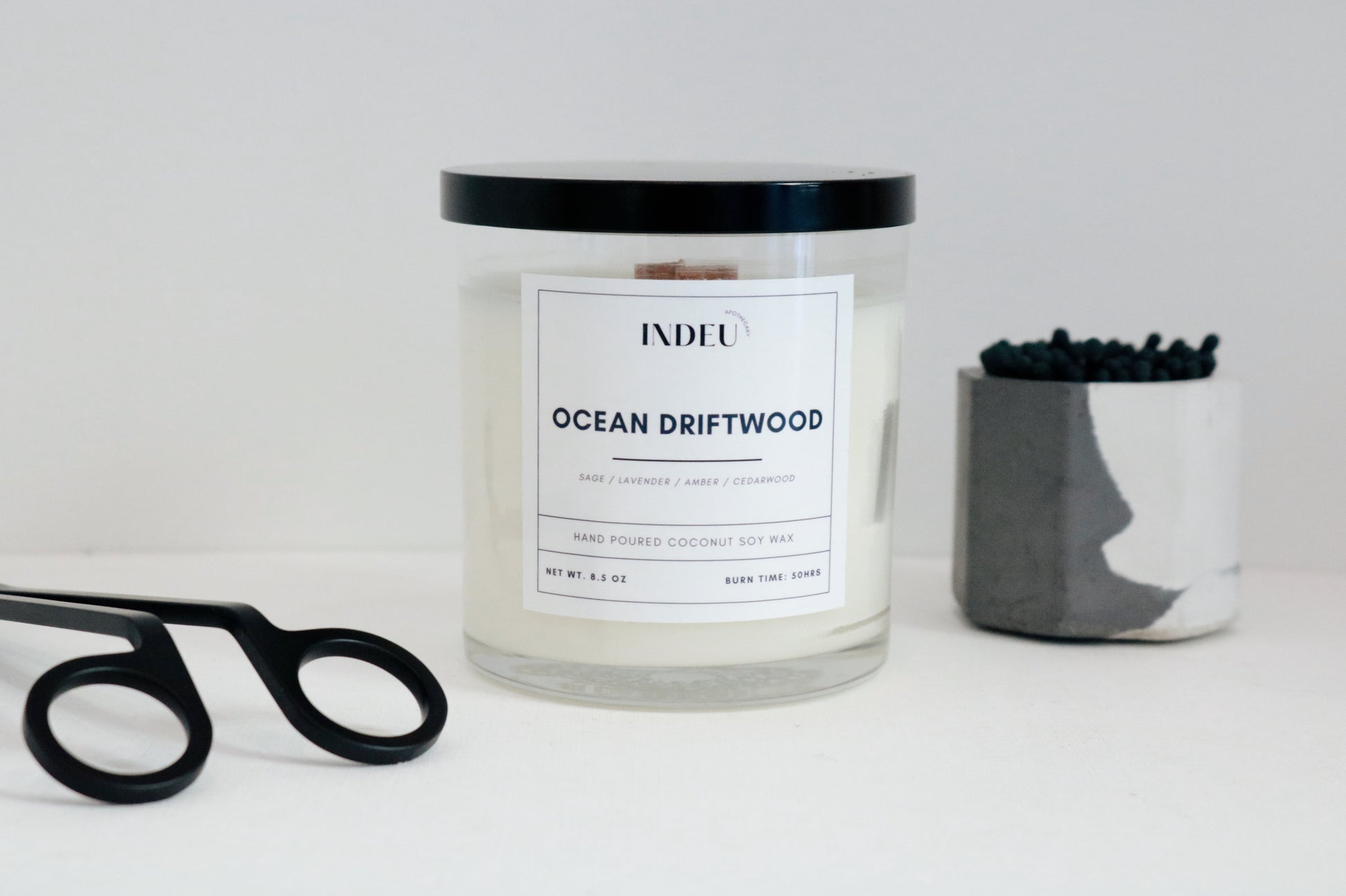 OCEAN DRIFTWOOD SOY CANDLE Indeu Apothecary