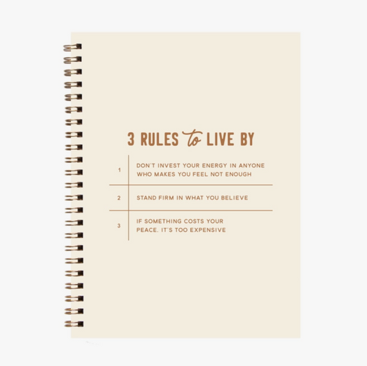 3 Rule to live by Journal